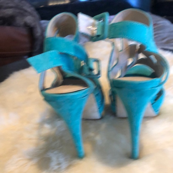 Suede Green Sky-High Heels♥️ - Picture 3 of 4